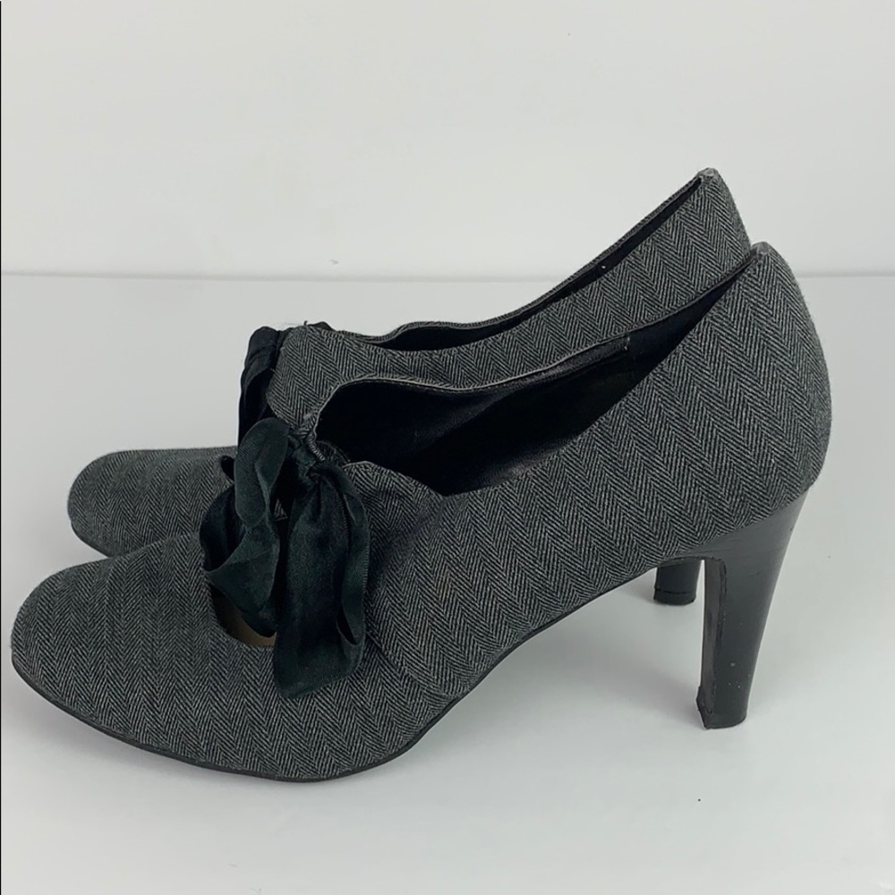 Ann Marino Tweed Heel Sz 9.5 EUC with Bow Detail - Picture 3 of 7